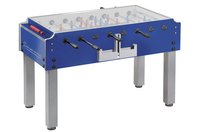 Class Weatherproof Football Table with Telescopic Rods & Glass Top