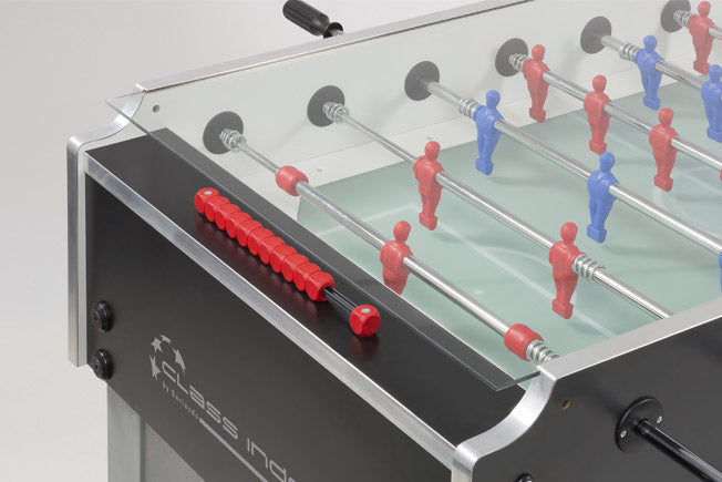 Class Football Table with Telescopic Rods, Sanded Glass Playing Field & Glass Top