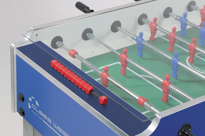 Class Weatherproof Football Table with Telescopic Rods & Glass Top
