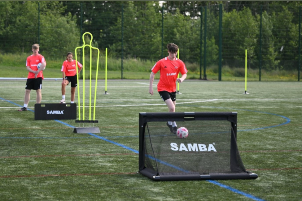 Samba 4ft x 2.5ft Folding 3v3 Goal - White