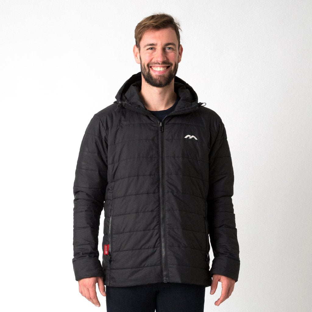 Mercian Mens Padded Jacket : CLSP18JKTM : black : front view