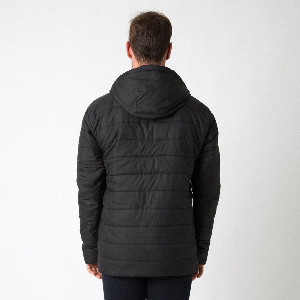 Mercian Mens Padded Jacket : CLSP18JKTM : black : back view