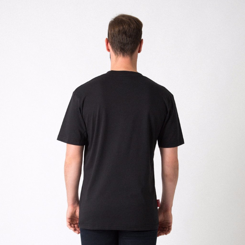 Mercian Cotton Tee Shirt : CLSP18TEE : black : back view
