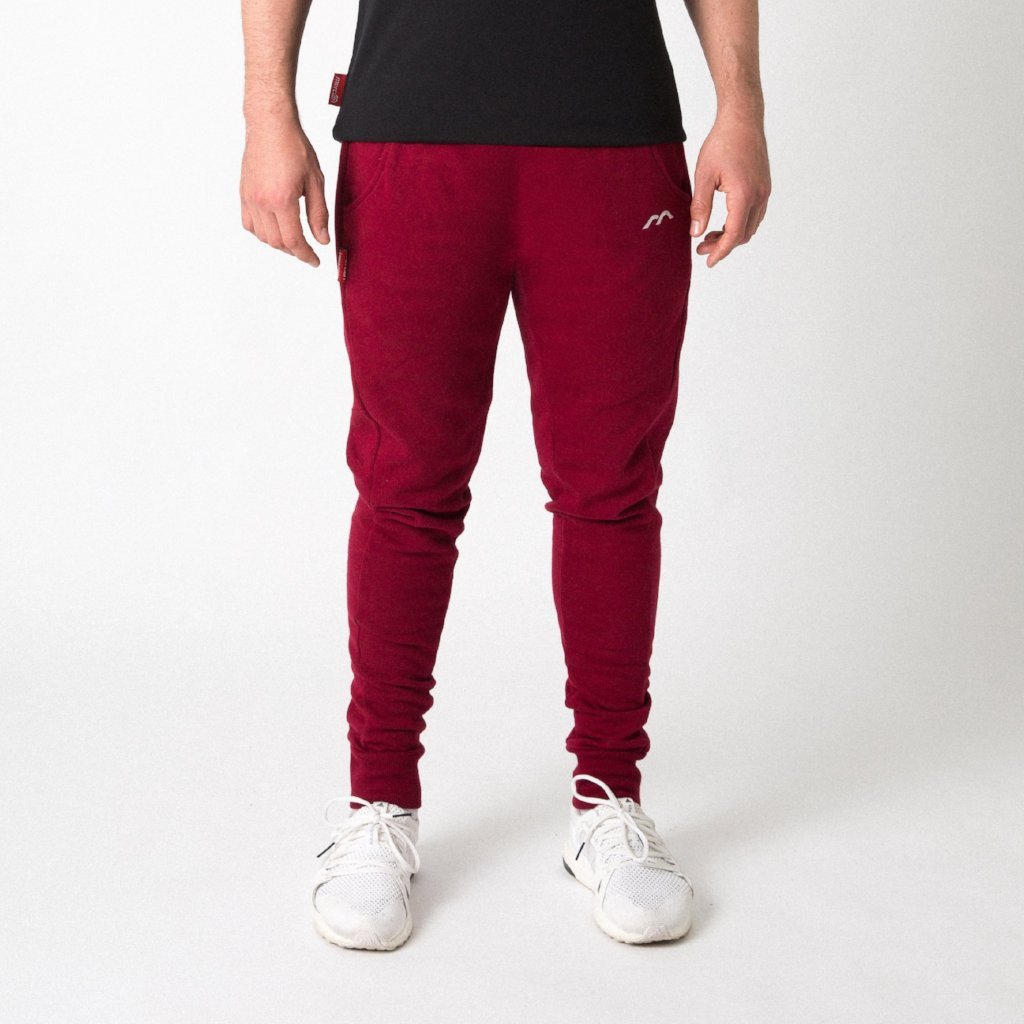 Mercian Slim Fit Sweatpants : CLSP18PNT :maroon : front view