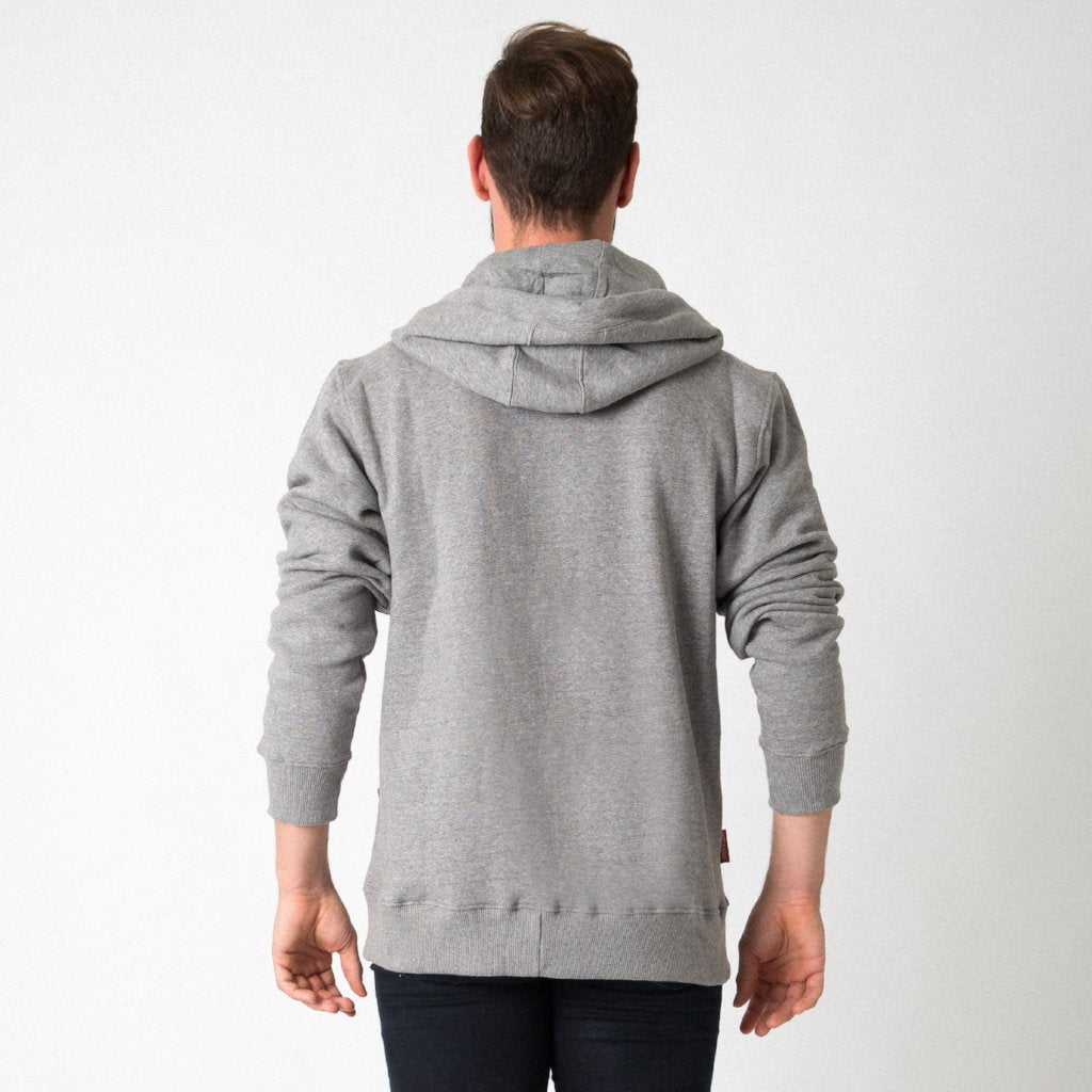 Mercian Mens Hoodie : CLSP18HOODM : grey : back view