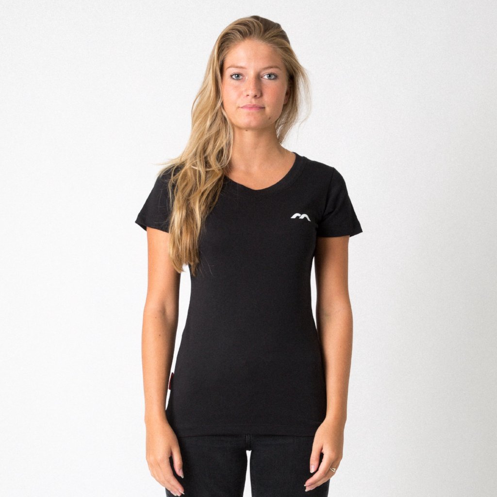 Mercian Ladies Tee Shirt : CLSP18TEEL : black : front view