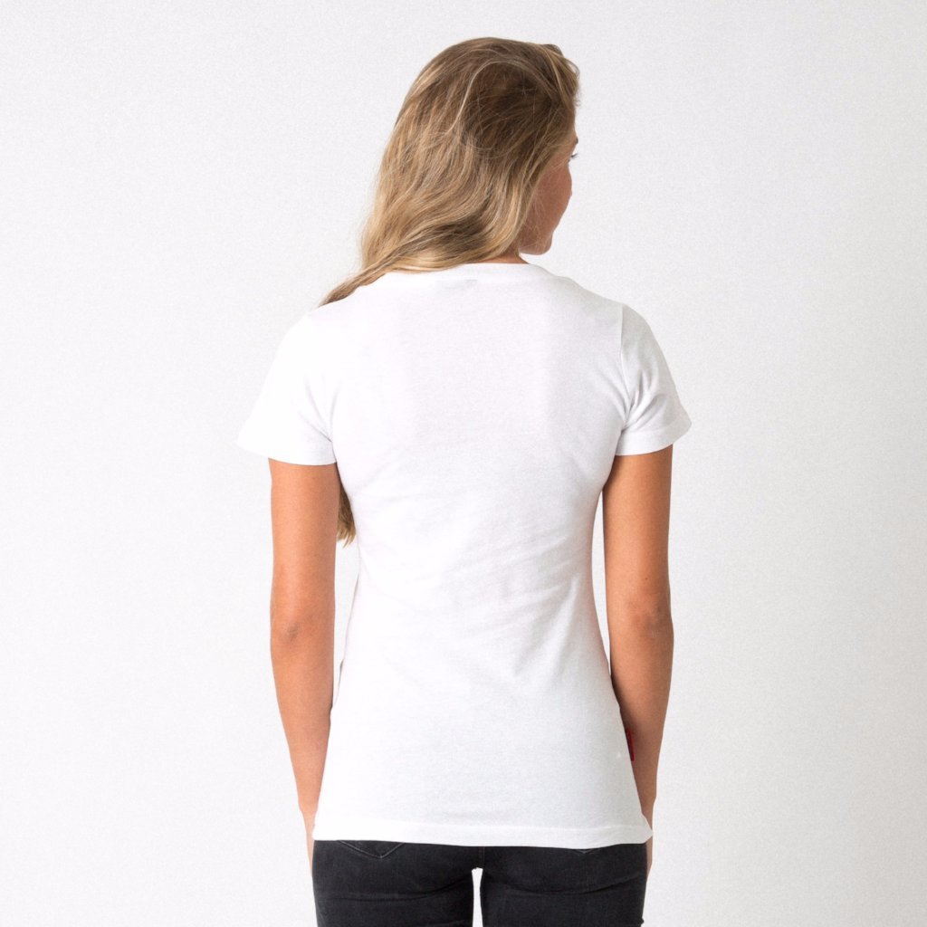 Mercian Ladies Tee Shirt : CLSP18TEEL - white : back view
