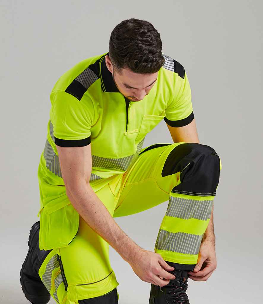 Portwest PW3 Hi-Vis Polo Shirt - Yellow/Black
