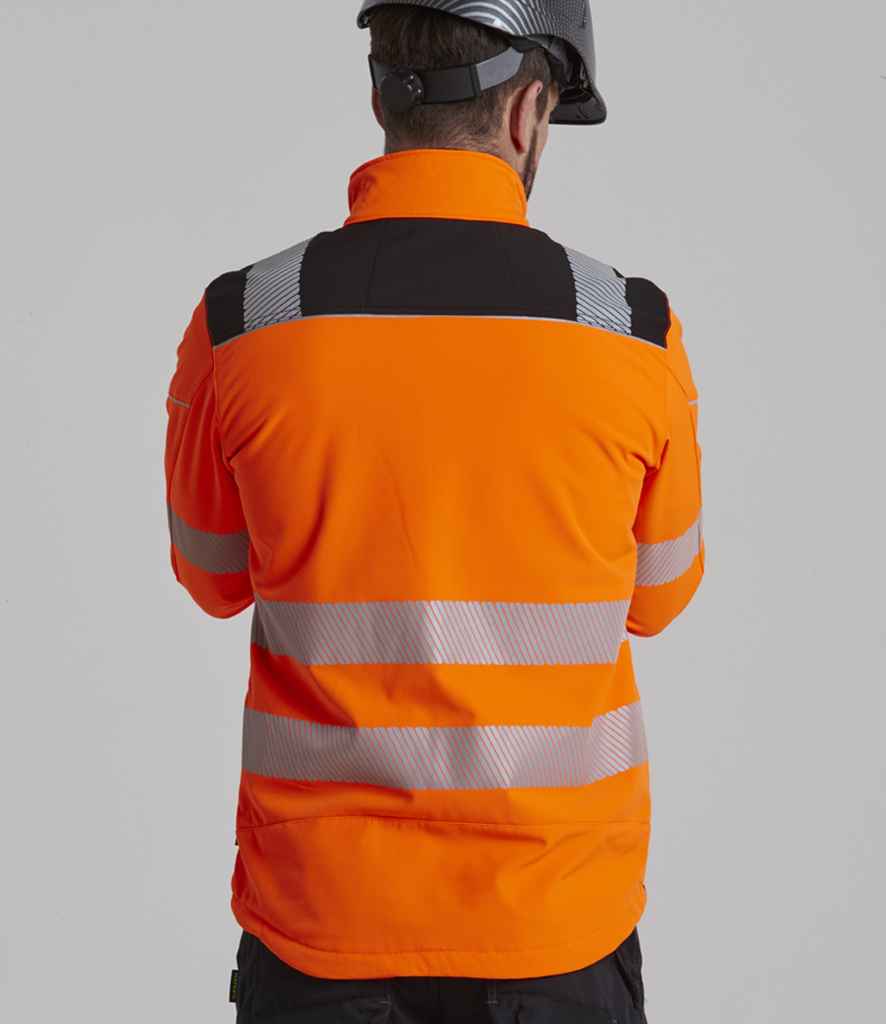 Portwest PW3 Hi-Vis Soft Shell Jacket - Orange/Black