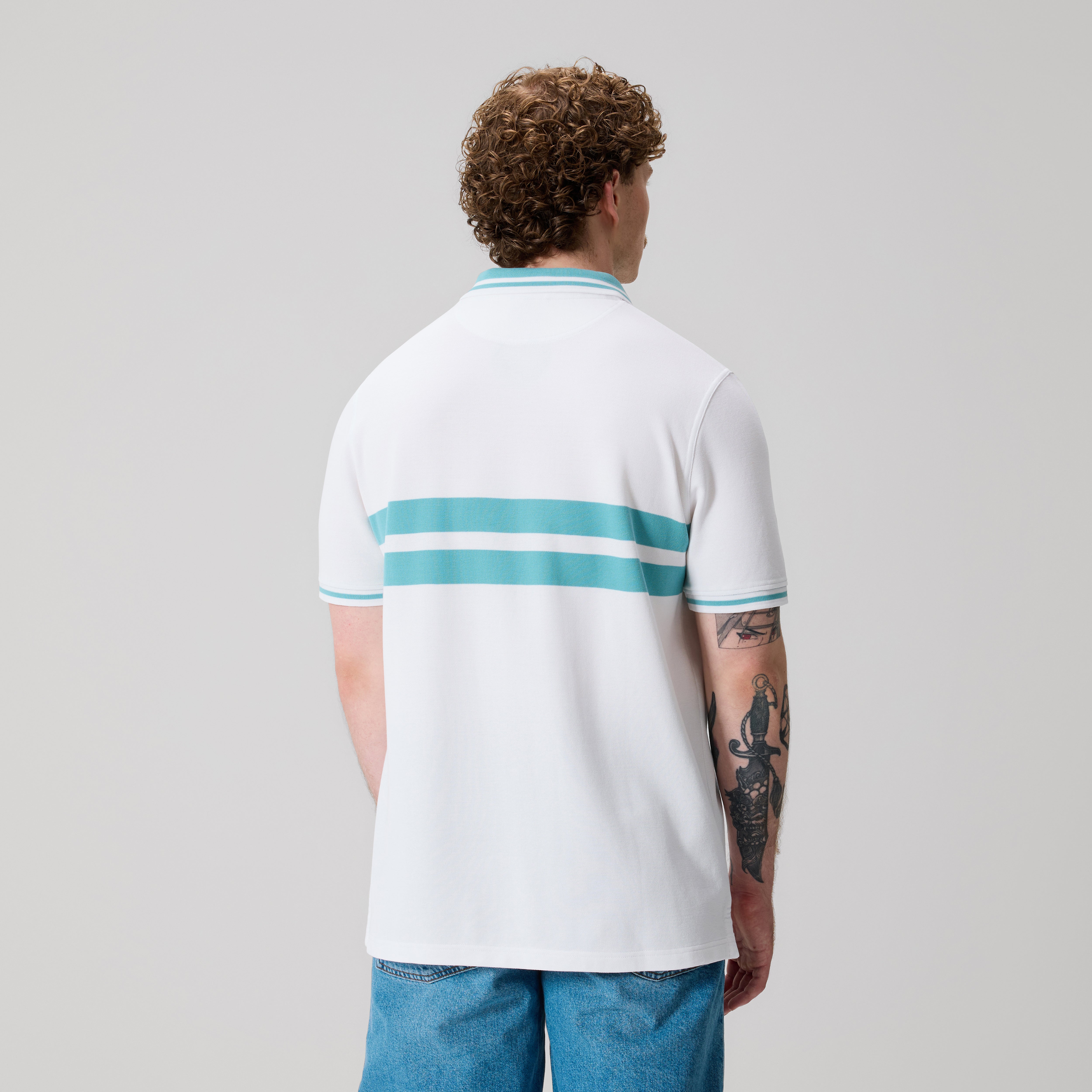 Canterbury Chest Stripe CCC Polo Am White