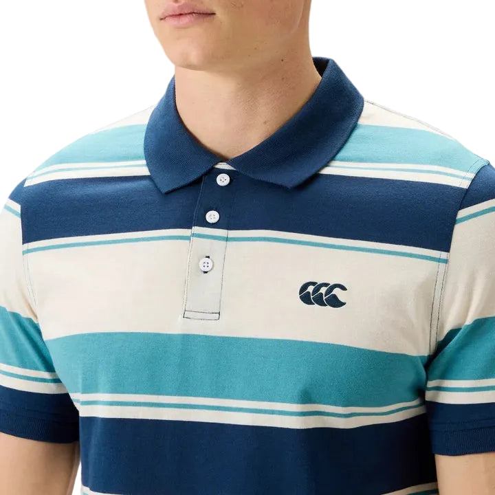 Canterbury CCC Yarn Stripe Polo Shirt Senior