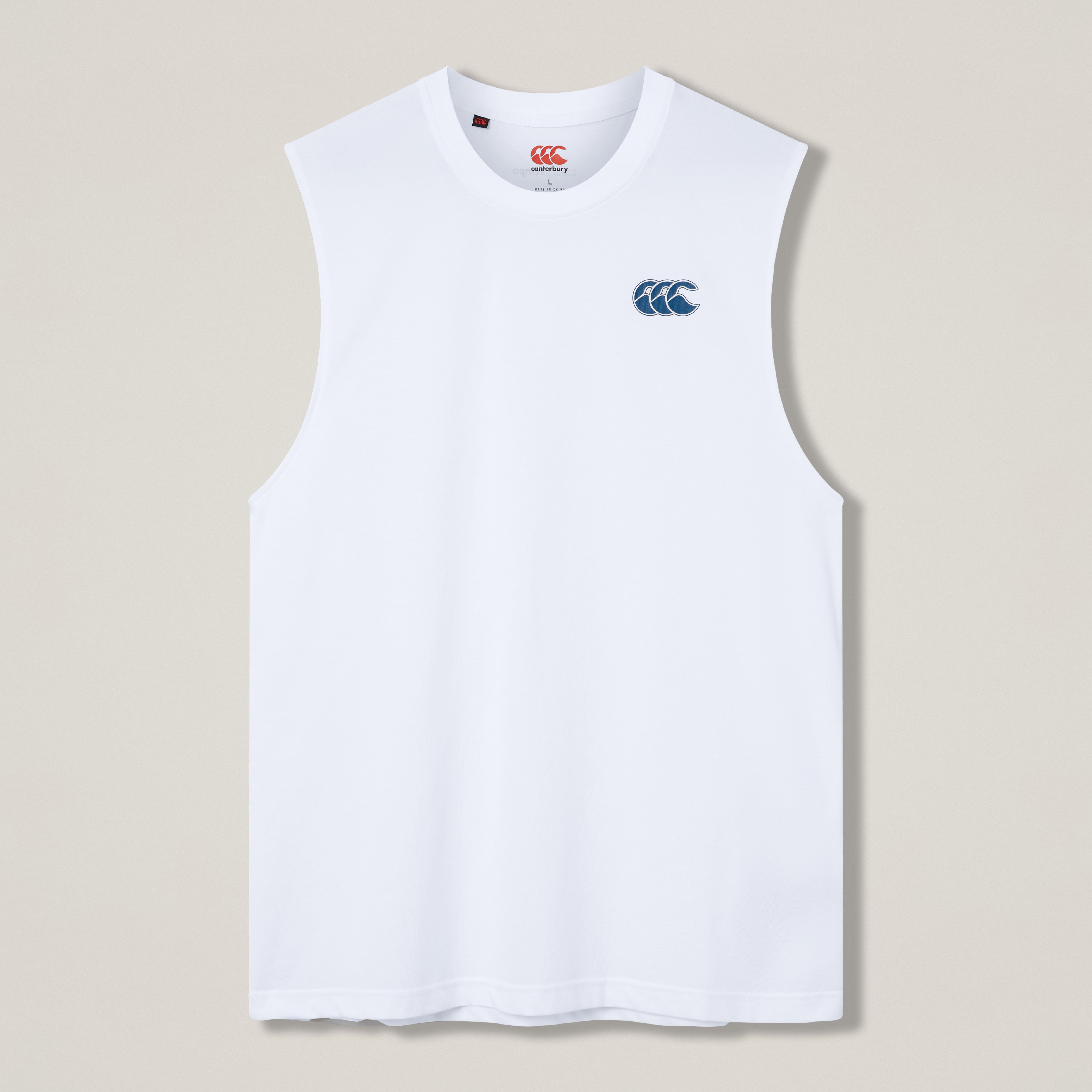 Canterbury Tempo+ Training Tank Adult Male White/blue