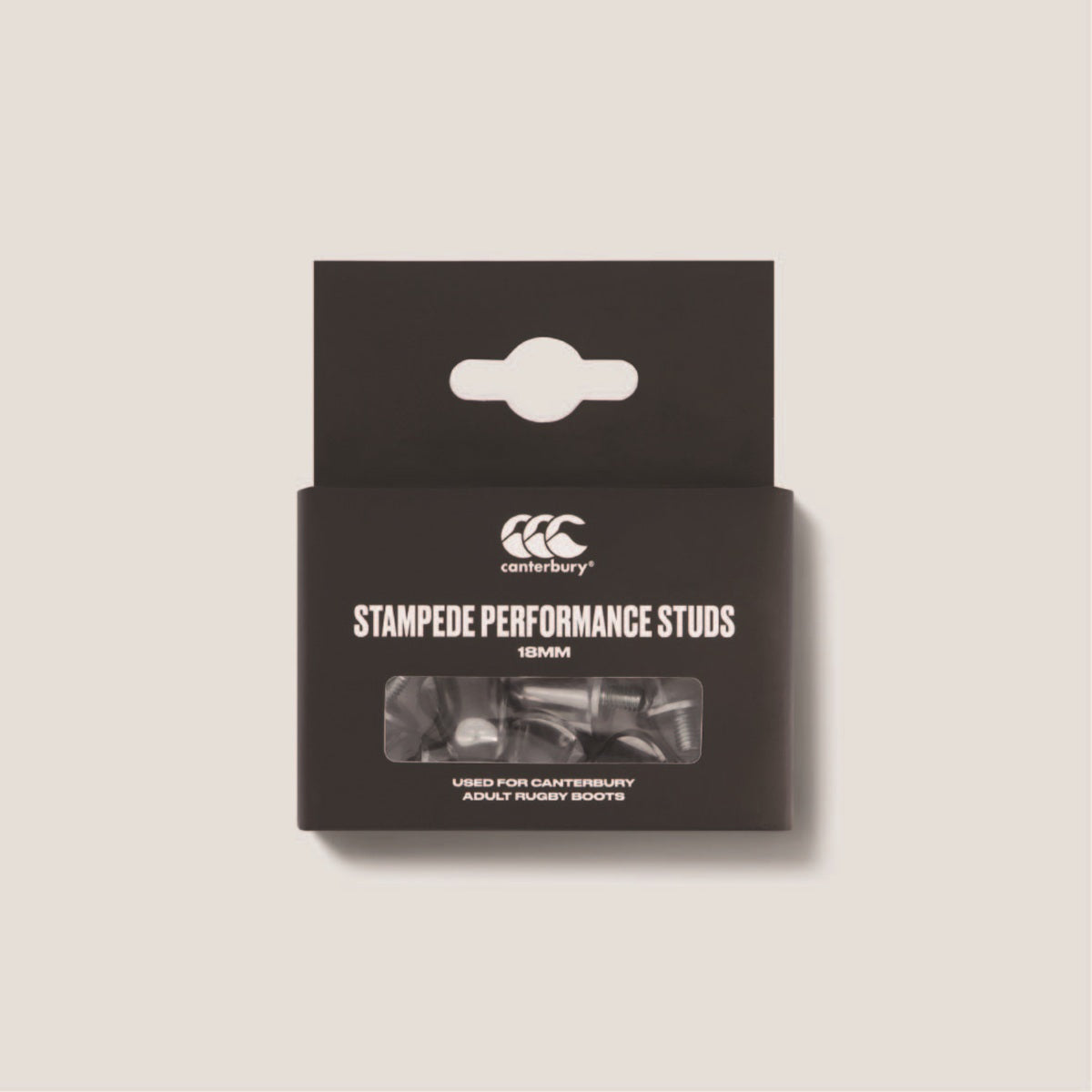Canterbury Stampede Perf Stud Pack 18mm Adult Unisex Tng Silver
