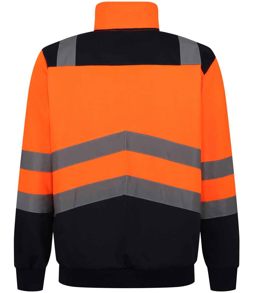 Regatta High Visibility Pro 1/4 Zip Sweatshirt - Orange/Navy