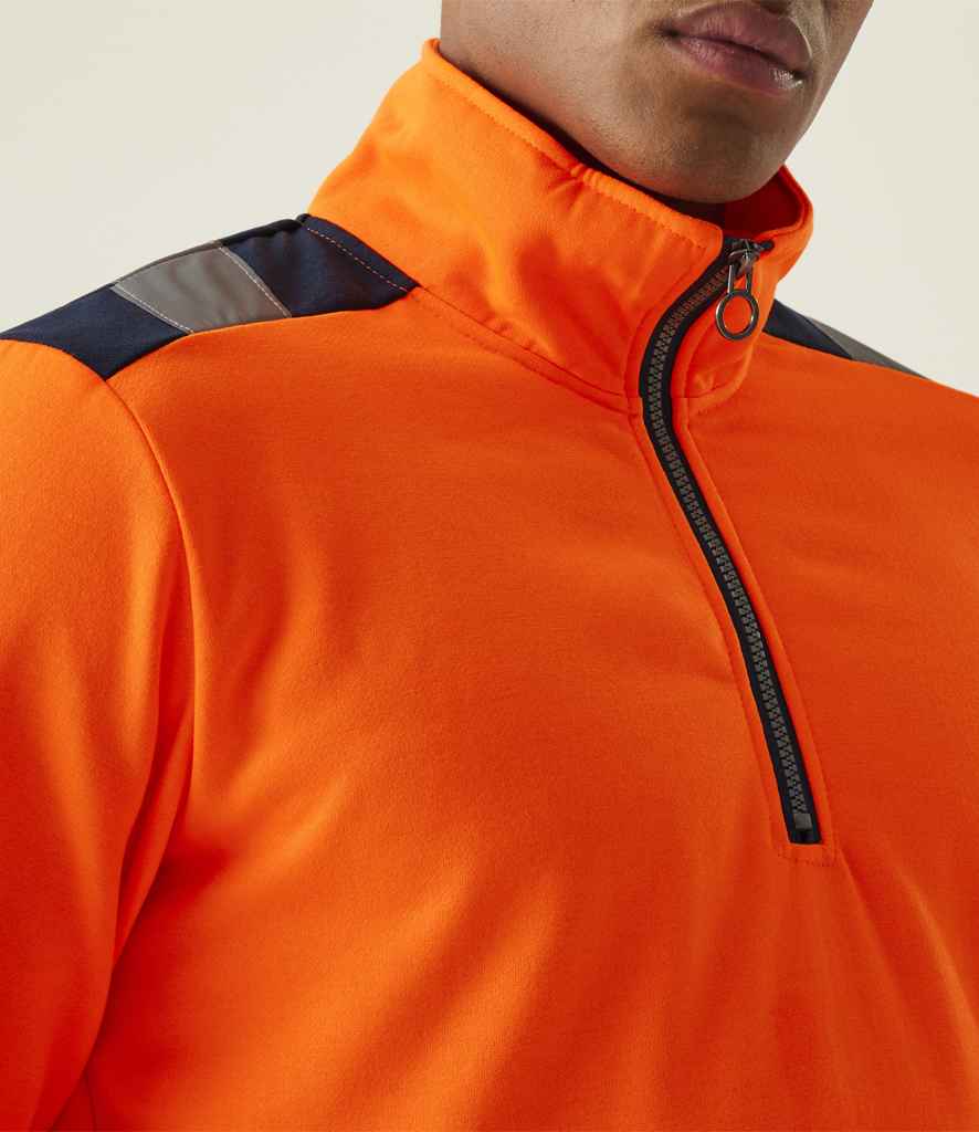 Regatta High Visibility Pro 1/4 Zip Sweatshirt - Orange/Navy