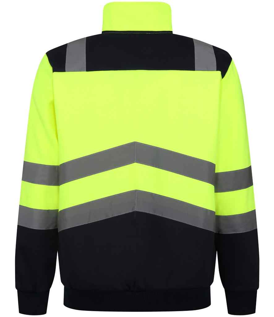 Regatta High Visibility Pro 1/4 Zip Sweatshirt - Yellow/Navy