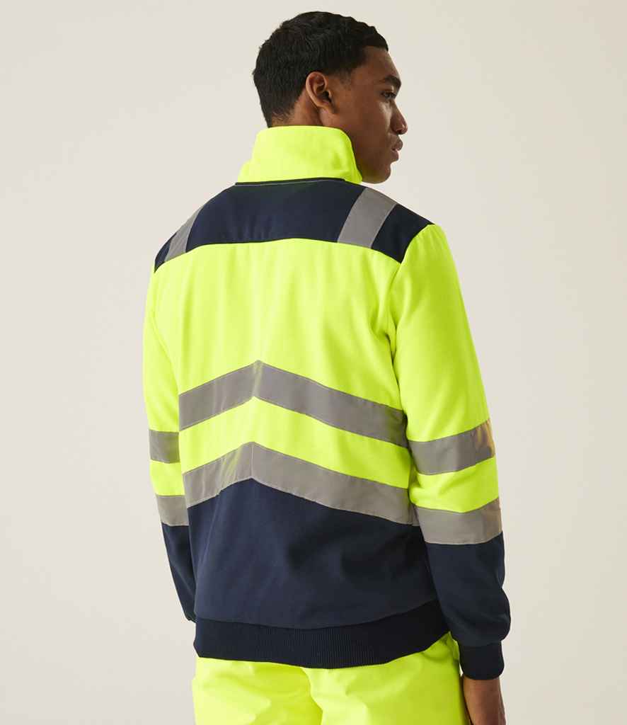 Regatta High Visibility Pro 1/4 Zip Sweatshirt - Yellow/Navy
