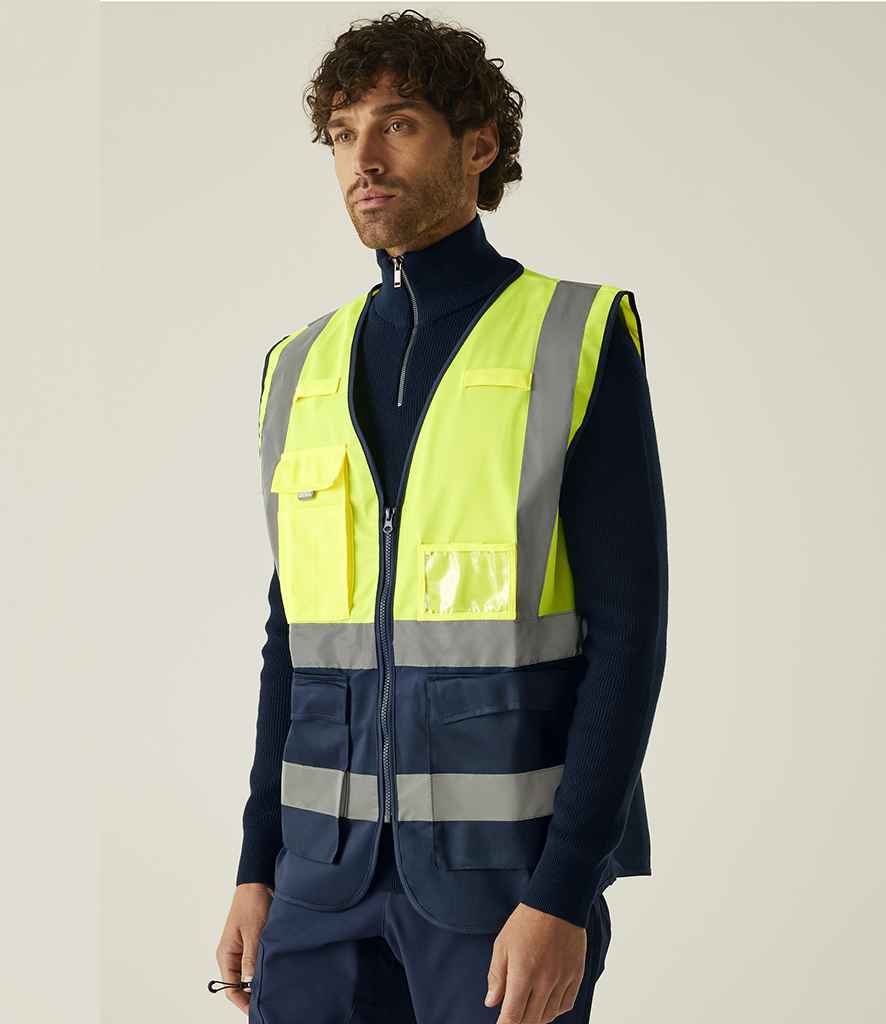 Regatta High Visibility Pro Executive Vest - Yellow/Navy