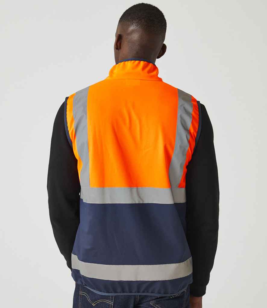 Regatta High Visibility Pro Full Zip Gilet - Orange/Navy