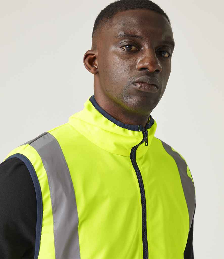 Regatta High Visibility Pro Full Zip Gilet - Yellow/Navy