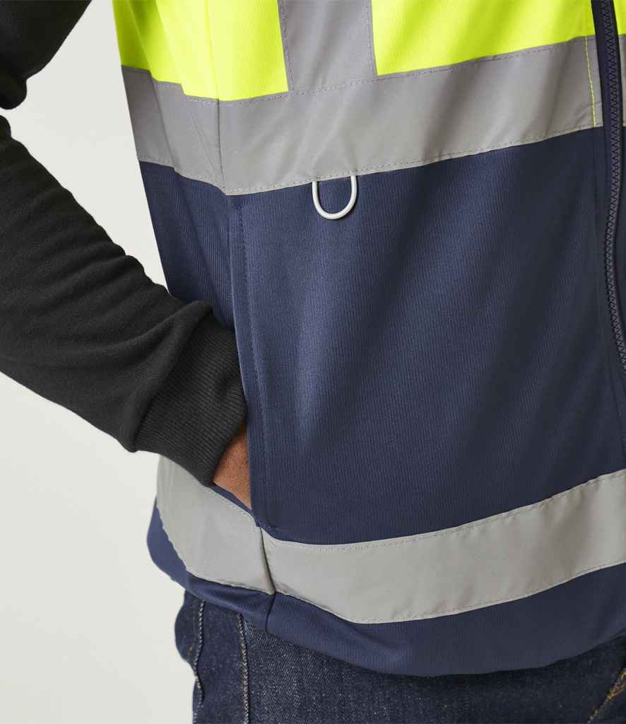 Regatta High Visibility Pro Full Zip Gilet - Yellow/Navy