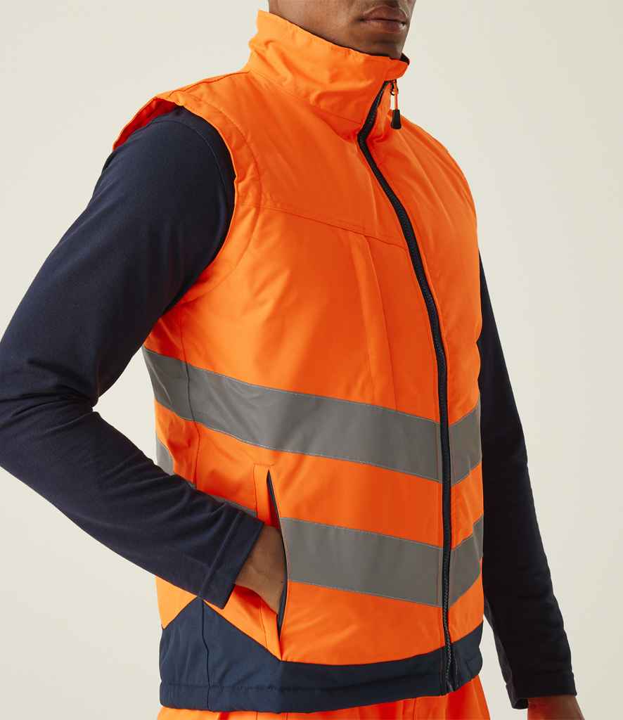 Regatta High Visibility Pro Bodywarmer - Orange/Navy