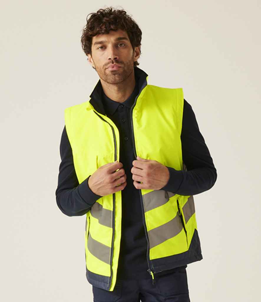 Regatta High Visibility Pro Bodywarmer - Yellow/Navy