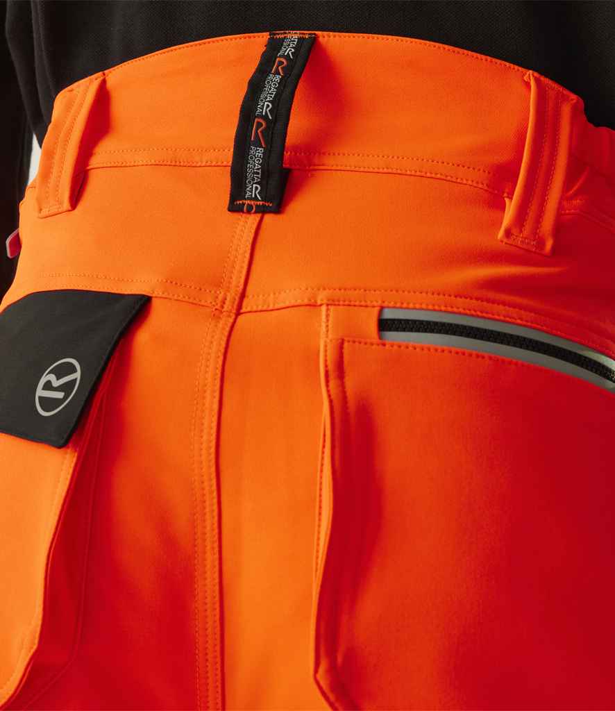 Regatta High Visibility Infiltrate Stretch Holster Trousers - Orange/Black