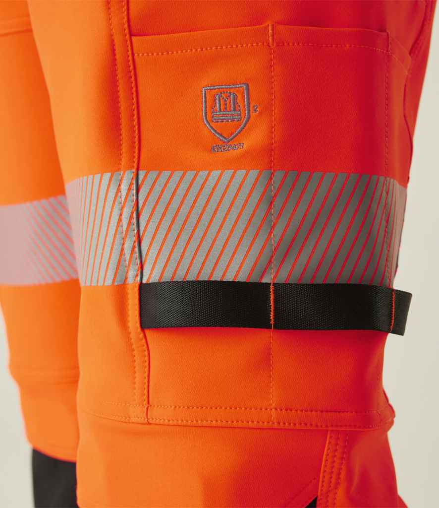 Regatta High Visibility Infiltrate Stretch Holster Trousers - Orange/Black