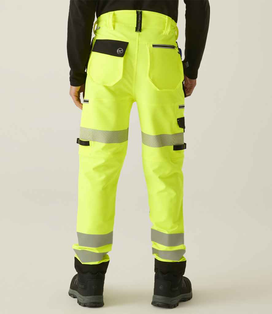 Regatta High Visibility Infiltrate Stretch Holster Trousers - Yellow/Black