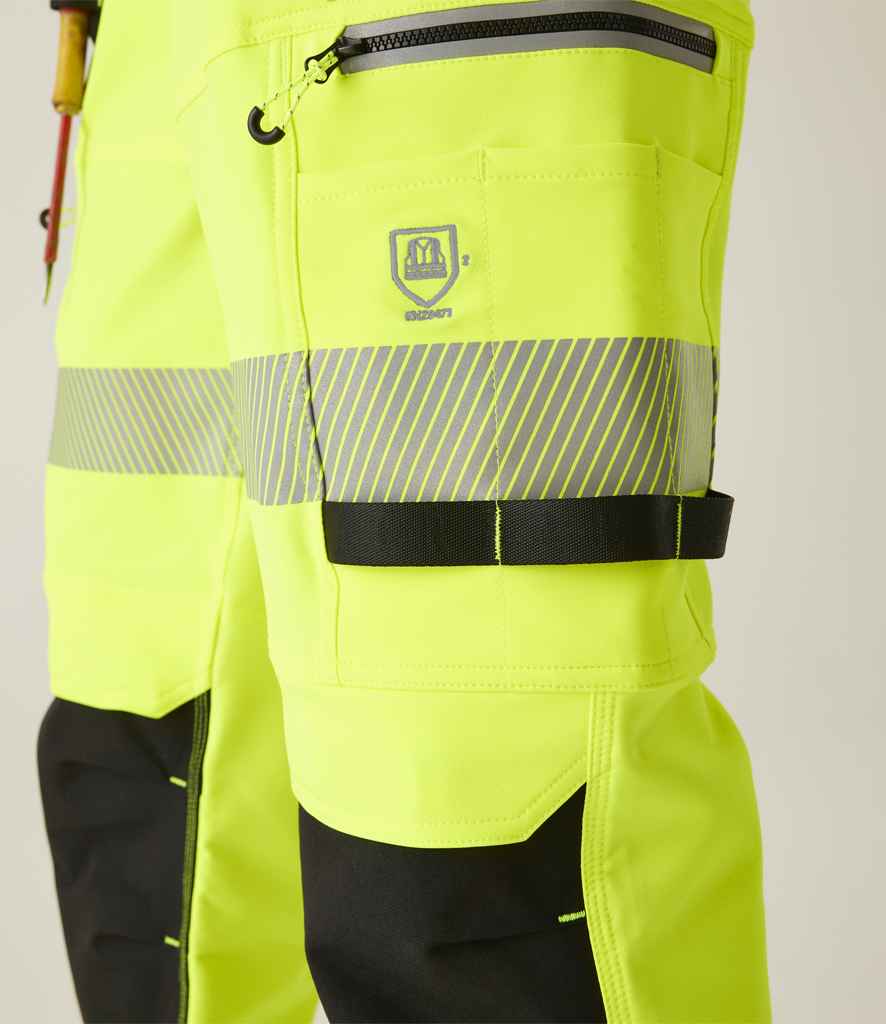 Regatta High Visibility Infiltrate Stretch Holster Trousers - Yellow/Black