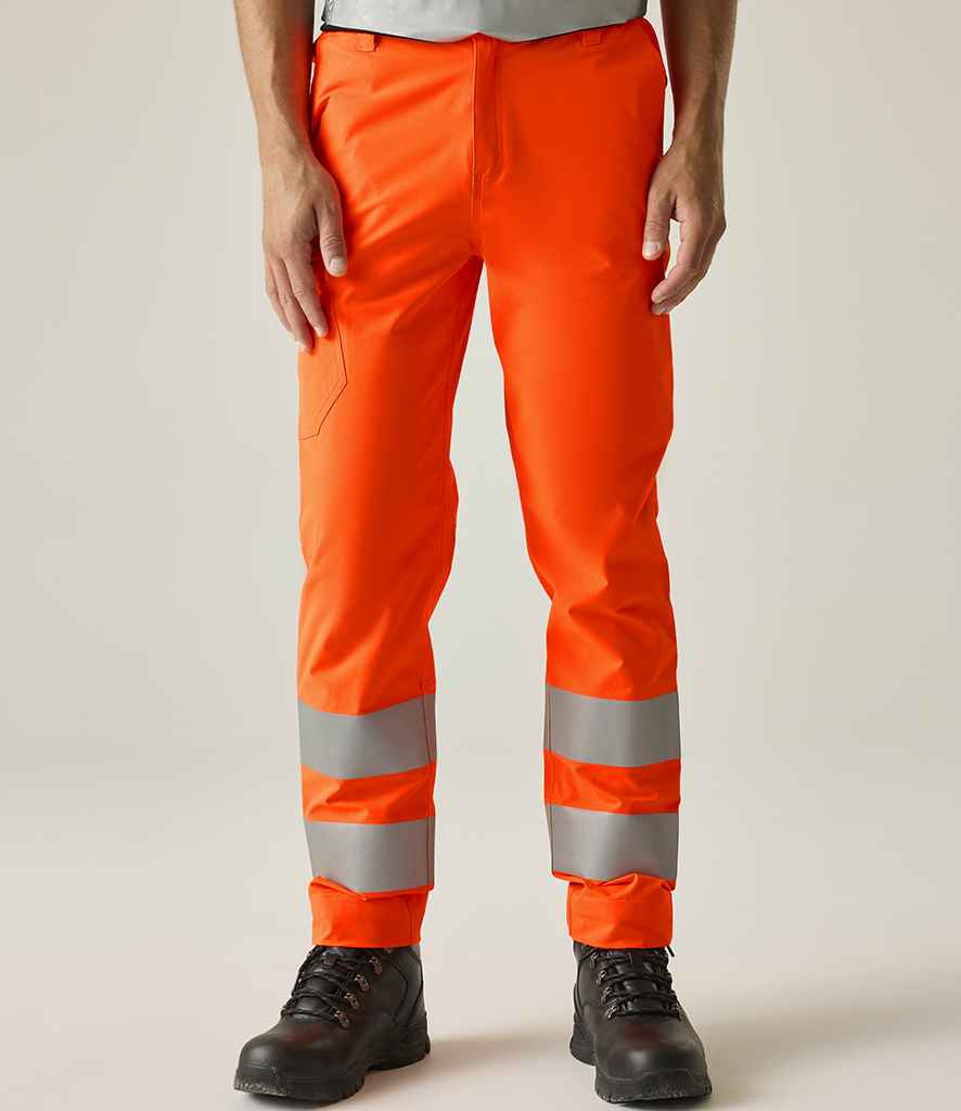 Regatta High Visibility Pro Contract Stretch Action Trousers - Orange