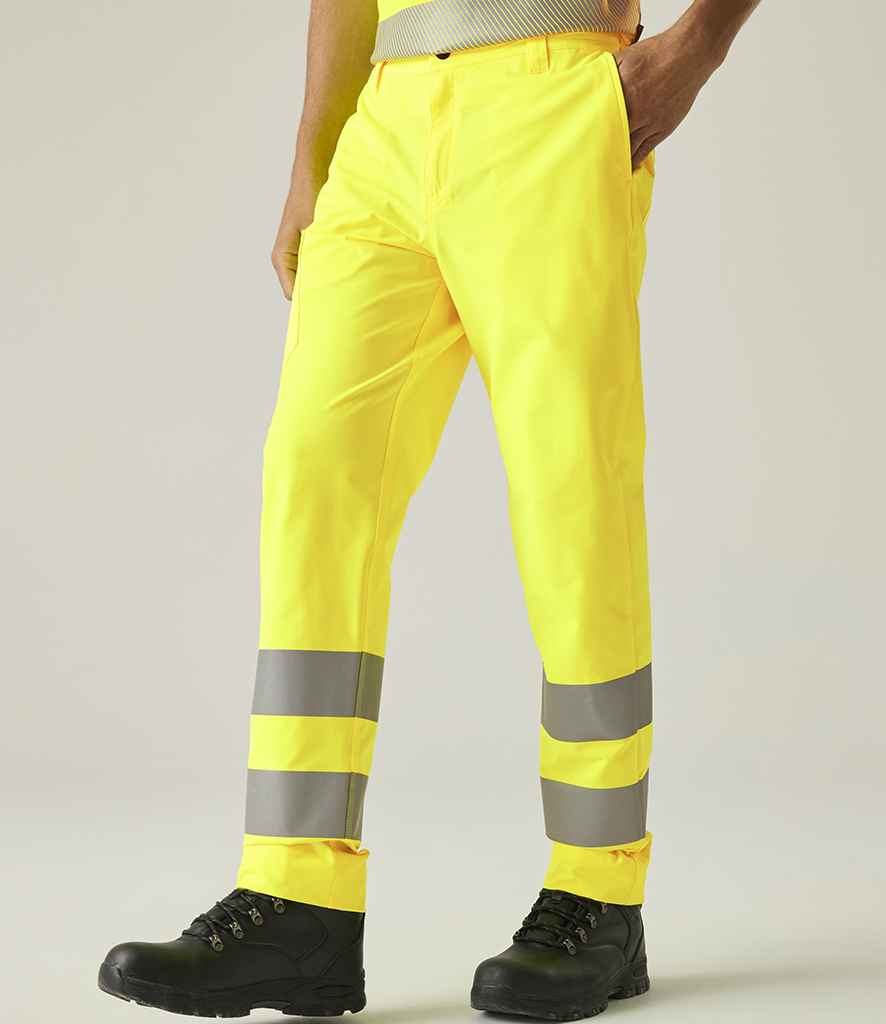 Regatta High Visibility Pro Contract Stretch Action Trousers - Yellow