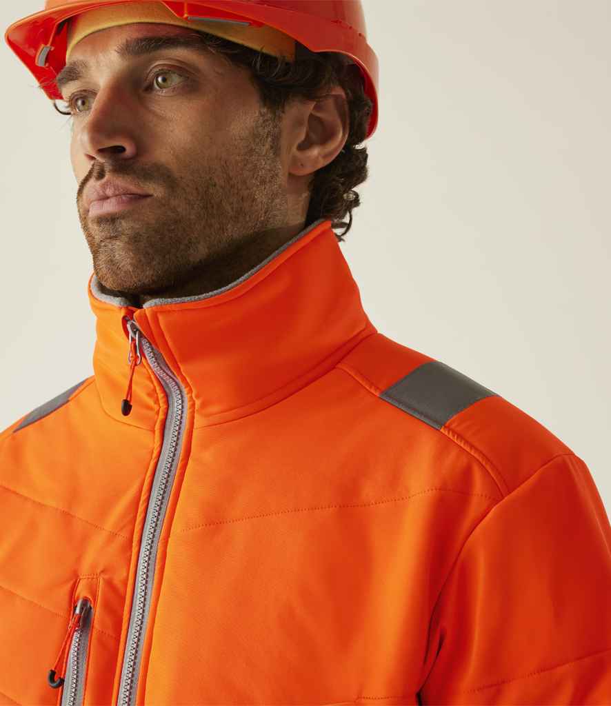 Regatta High Visibility Two Tone Thermal Baffle Jacket - Orange/Grey