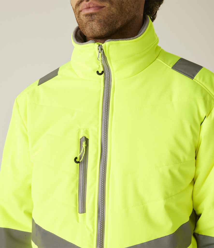 Regatta High Visibility Two Tone Thermal Baffle Jacket - Yellow/Grey
