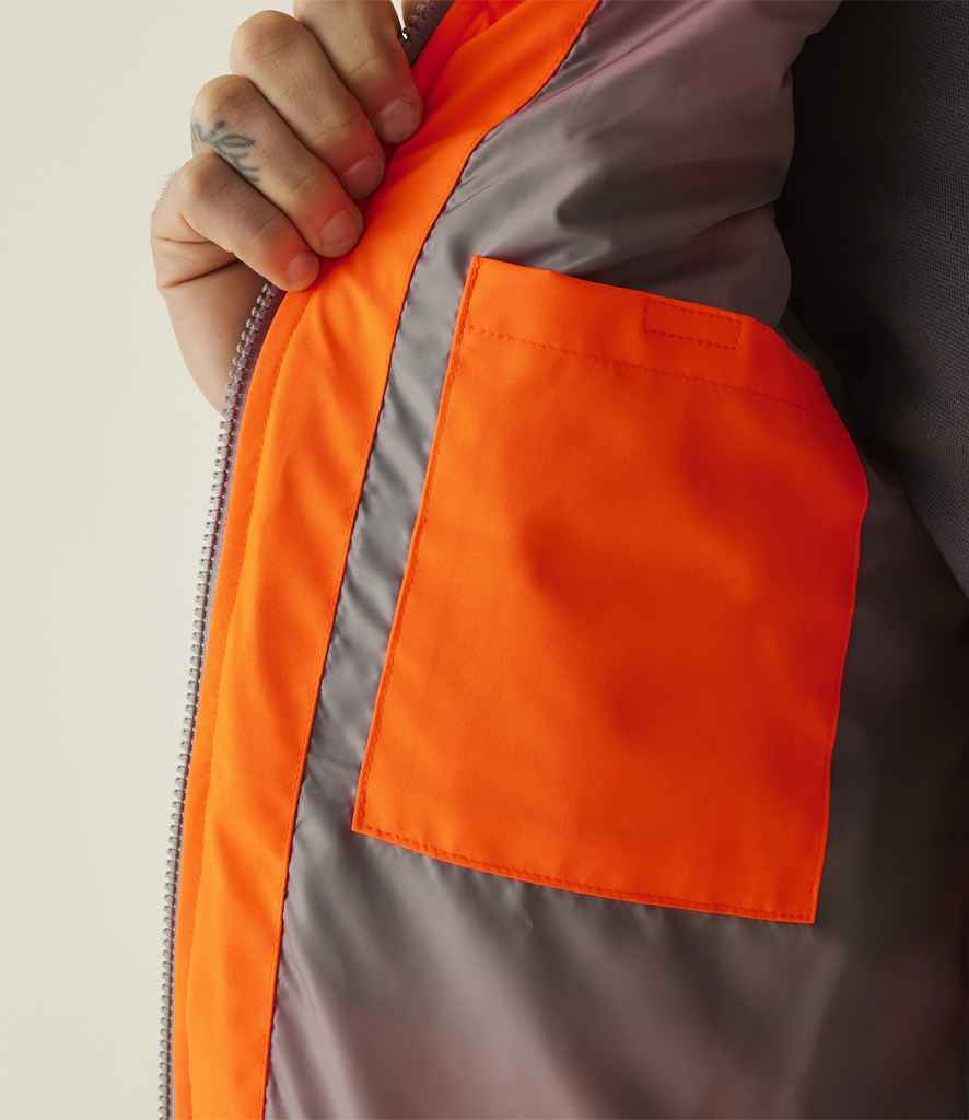 Regatta High Visibility Two Tone Thermal Baffle Bodywarmer - Orange/Grey