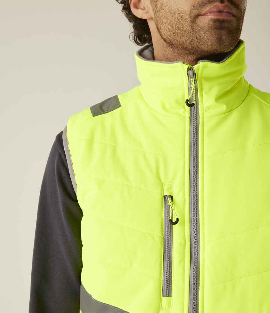Regatta High Visibility Two Tone Thermal Baffle Bodywarmer - Yellow/Grey