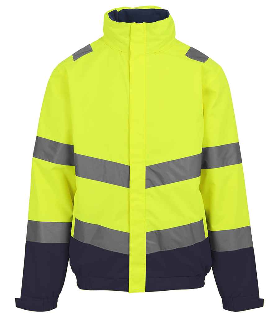 Regatta High Visibility Pro Contract Dover Jacket - Yellow/Navy