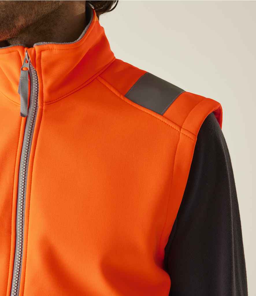 Regatta High Visibility Pro Contract Ablaze Soft Shell Bodywarmer - Orange