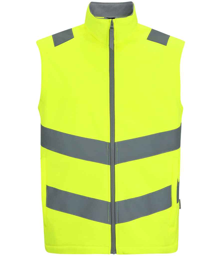 Regatta High Visibility Pro Contract Ablaze Soft Shell Bodywarmer - Yellow