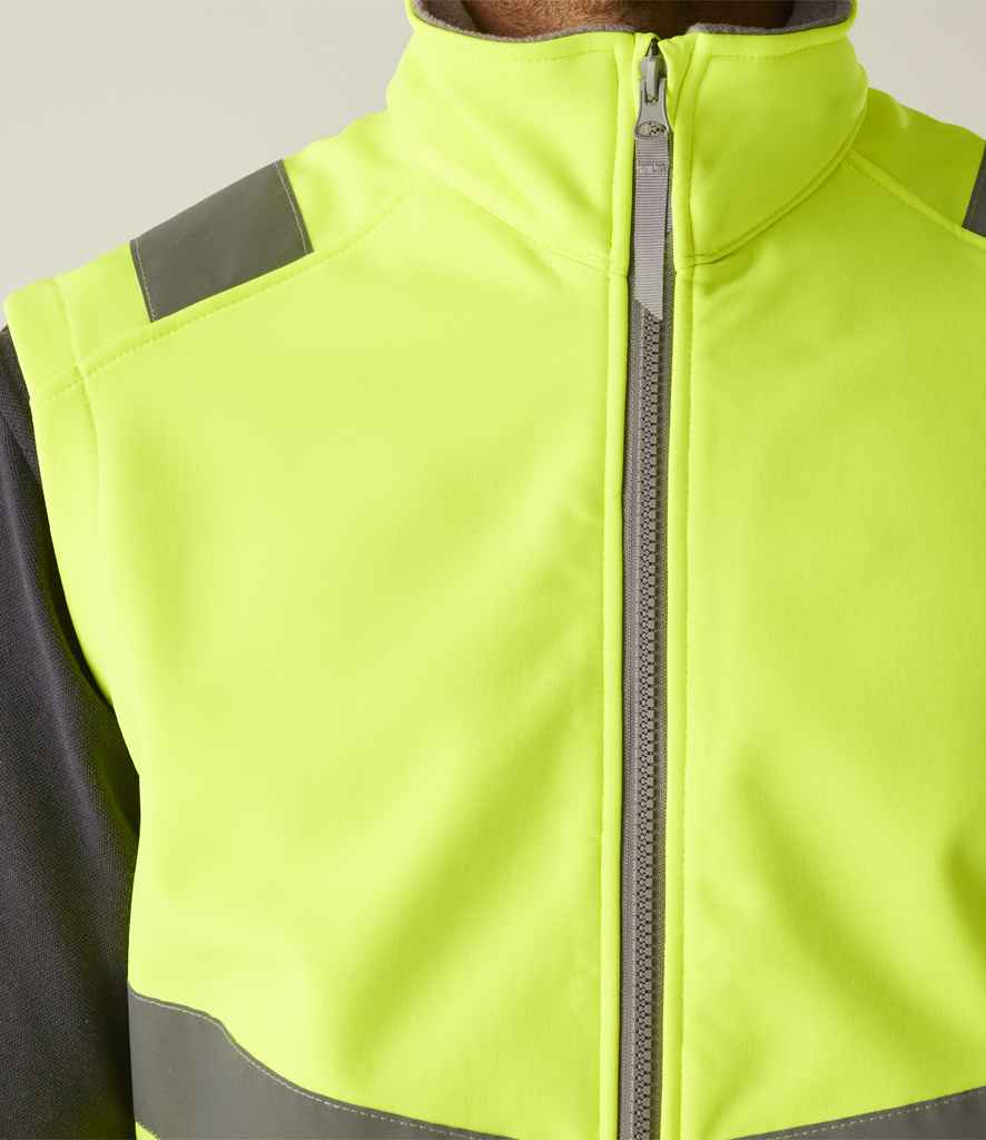 Regatta High Visibility Pro Contract Ablaze Soft Shell Bodywarmer - Yellow