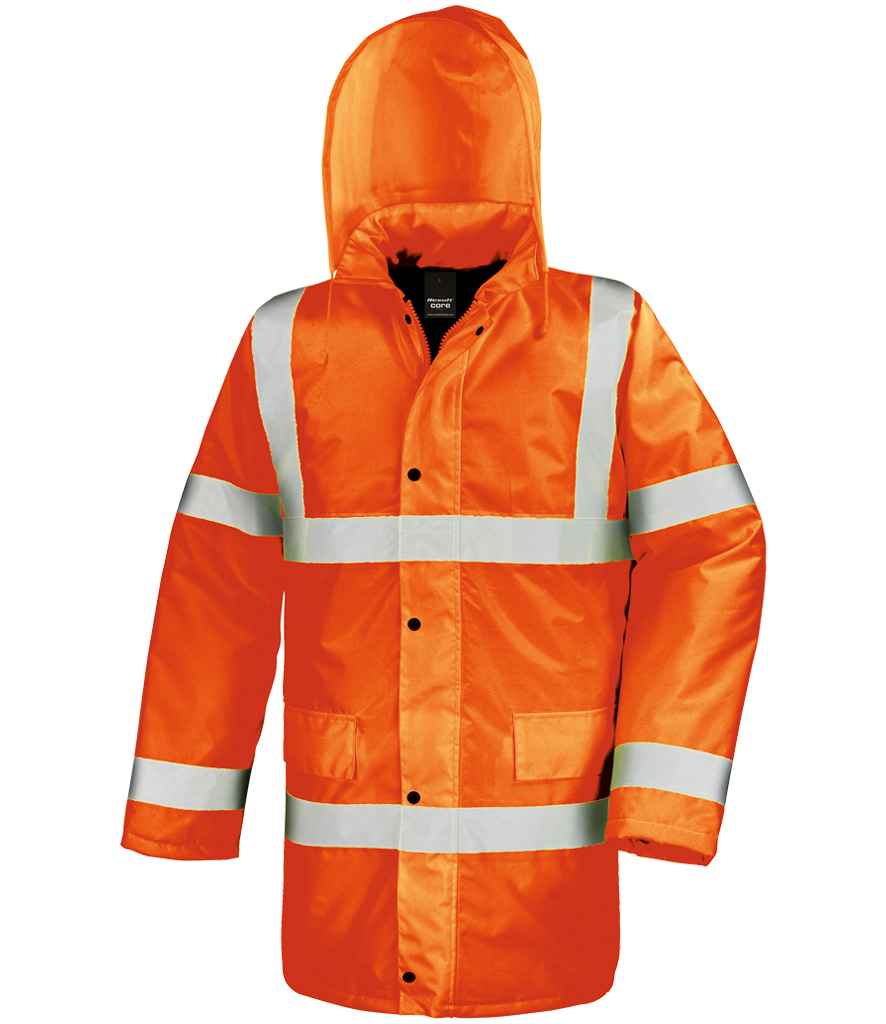 Result Core Hi-Vis Motorway Coat - Fluorescent Orange