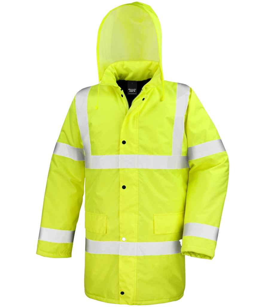 Result Core Hi-Vis Motorway Coat - Fluorescent Yellow