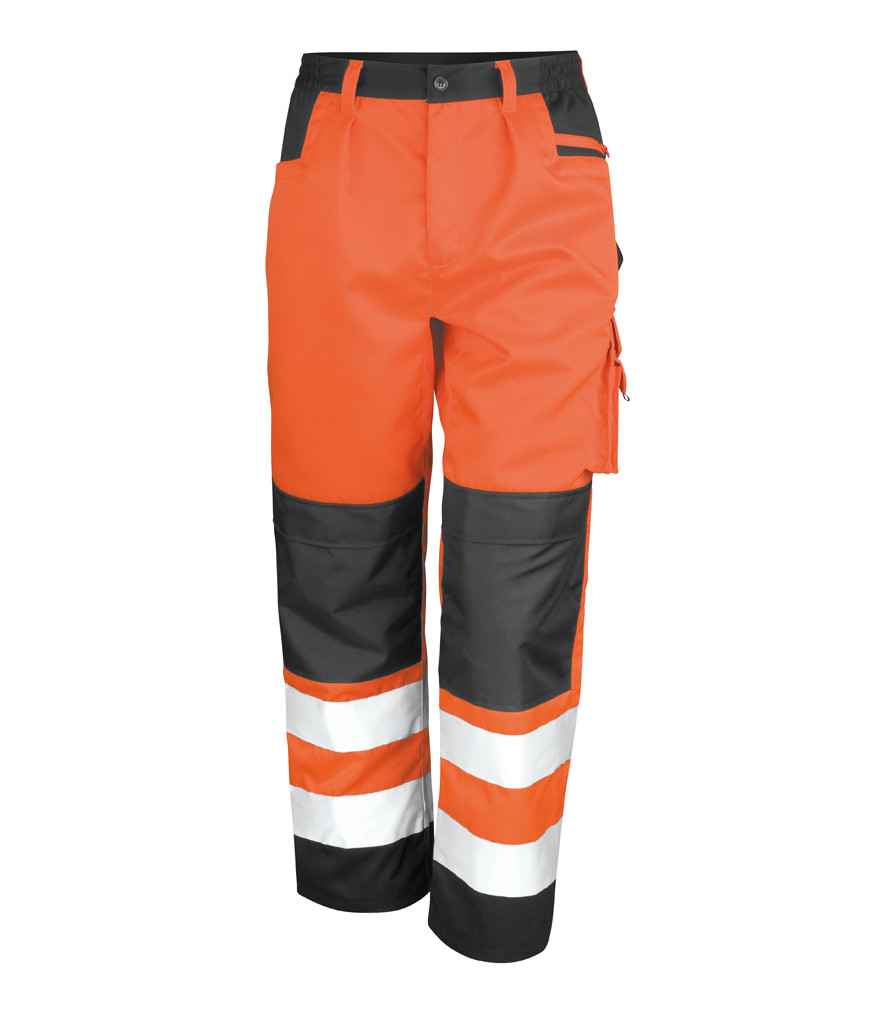 Result Safe-Guard Hi-Vis Cargo Trousers - Fluorescent Orange