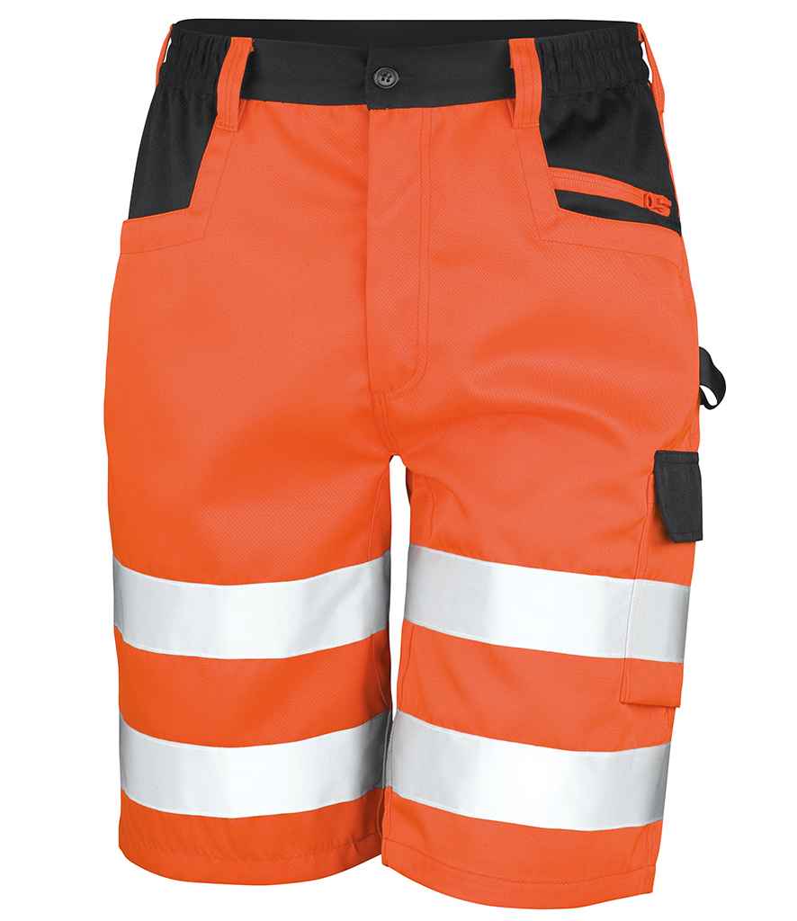 Result Safe-Guard Hi-Vis Cargo Shorts - Fluorescent Orange