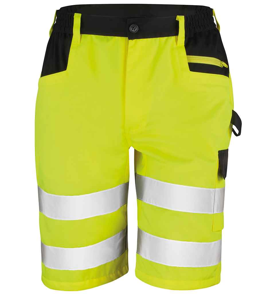 Result Safe-Guard Hi-Vis Cargo Shorts - Fluorescent Yellow