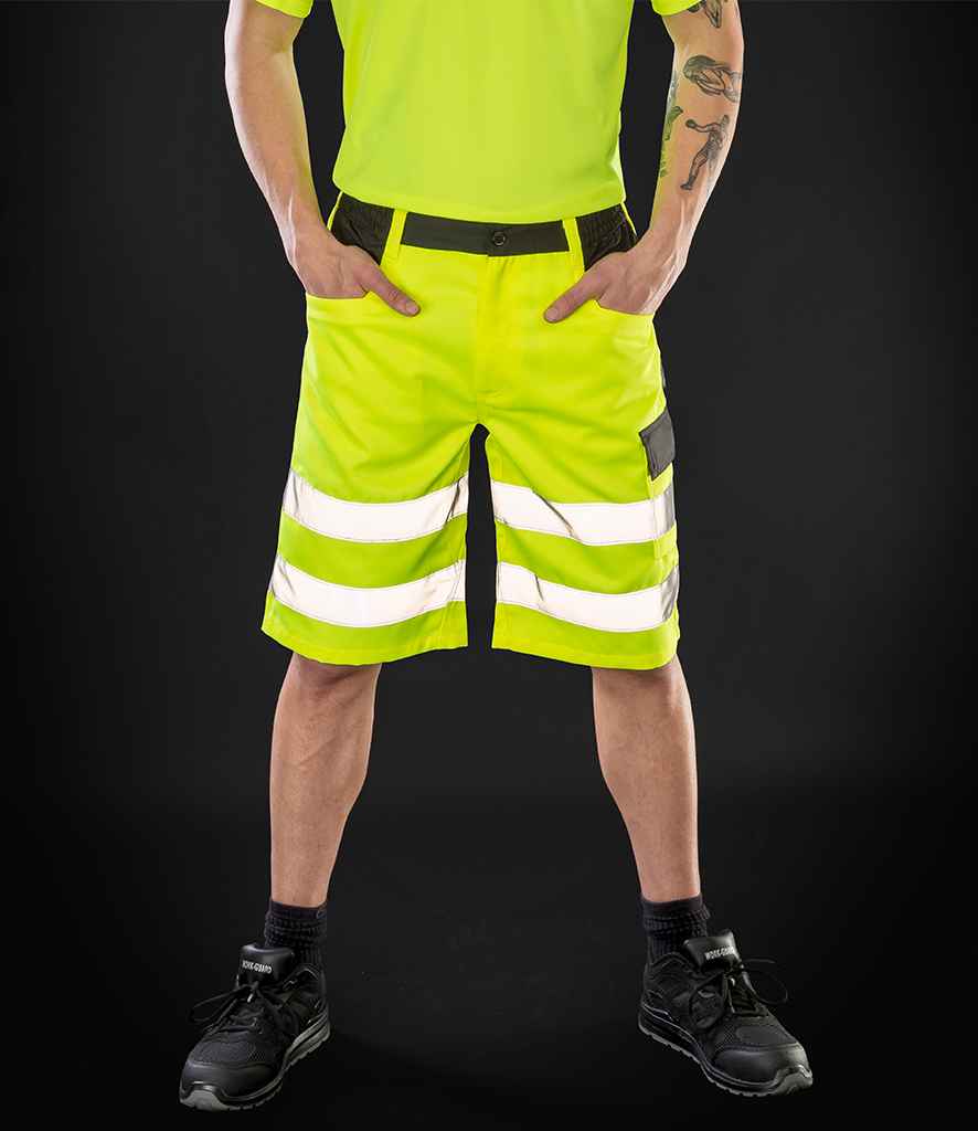 Result Safe-Guard Hi-Vis Cargo Shorts - Fluorescent Yellow