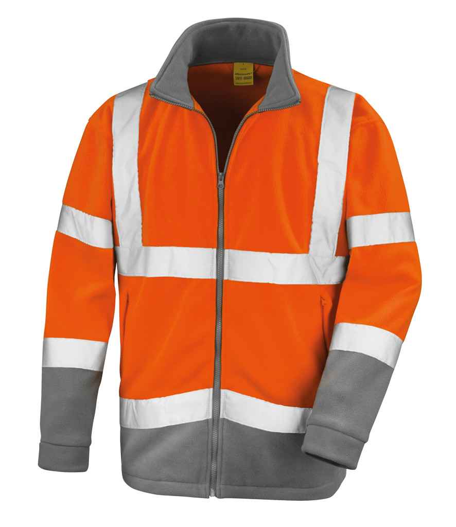 Result Safe-Guard Hi-Vis Micro Fleece Jacket - Fluorescent Orange