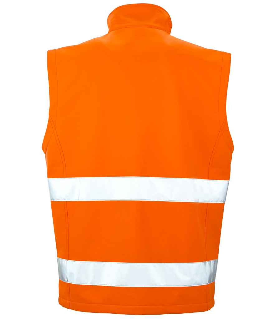 Result Safe-Guard Printable Safety Soft Shell Gilet - Fluorescent Orange/Black