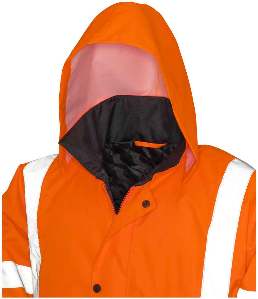 Result Core Motorway Two Tone Safety Jacket - Fluorescent Orange/Black